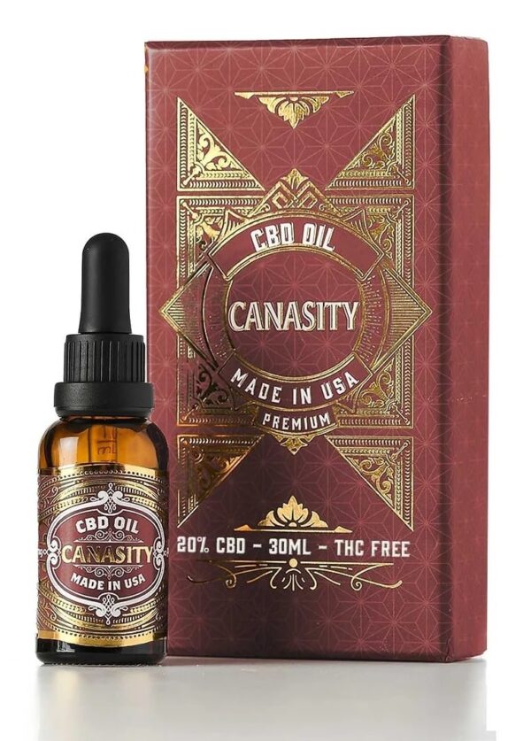 Olio di CBD 20% Canasity ad ampio spettro — flacone da 30 ml e confezione