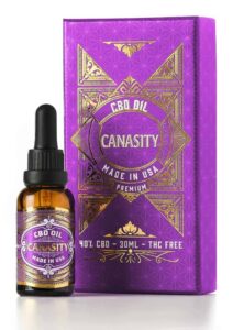 Olio di CBD 40% Canasity ad ampio spettro — flacone da 30 ml e confezione